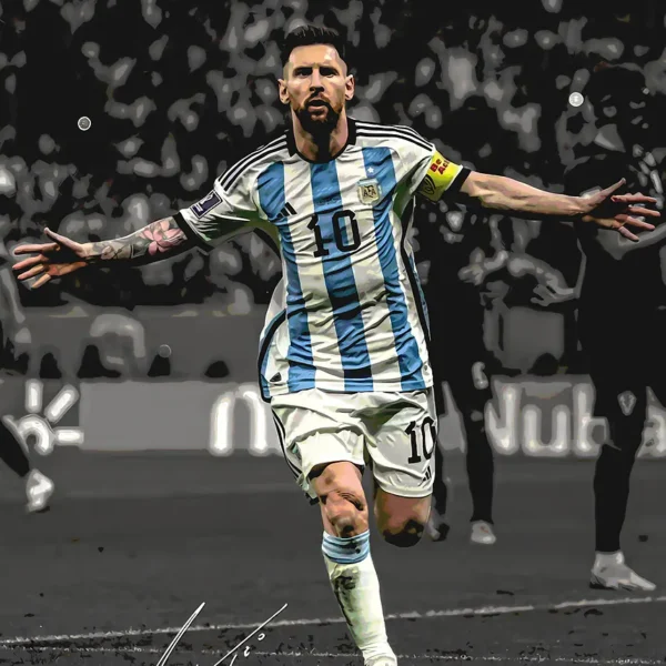 Lionel Messi celebrating a goal
