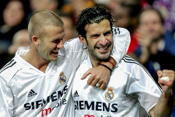 Luis Figo and David Beckham
