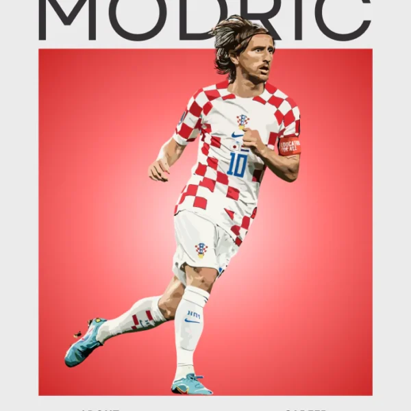 Luka Modrić Croatia Poster - Elite Football Print for True Fans