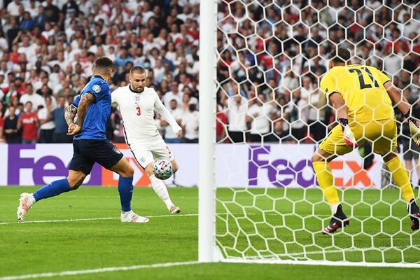 Luke Shaw England scores v Italy Final Euro 2020
