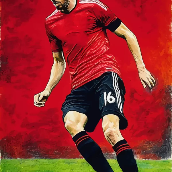 M Carrick Football Art