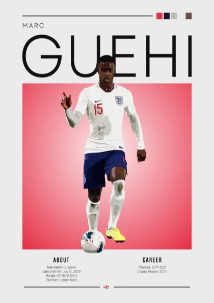 Marc Guehi Poster - England National Team Artwork