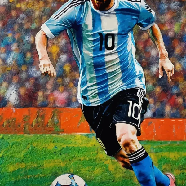 Messi Soccer Painting
