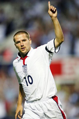 Michael Owen celebrates