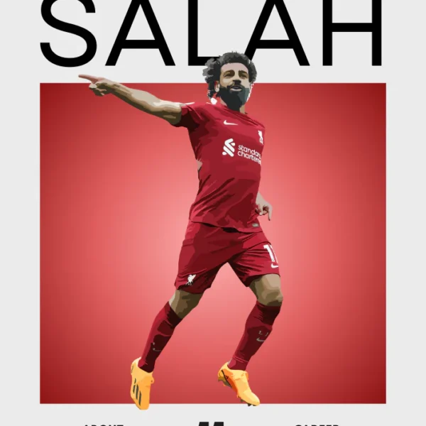 Mohamed Salah Poster – Liverpool FC Egyptian King Print
