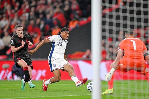 Myles Lewis-Skelly England scores v Albania World Cup 2026 Qualifier Wembley 2025