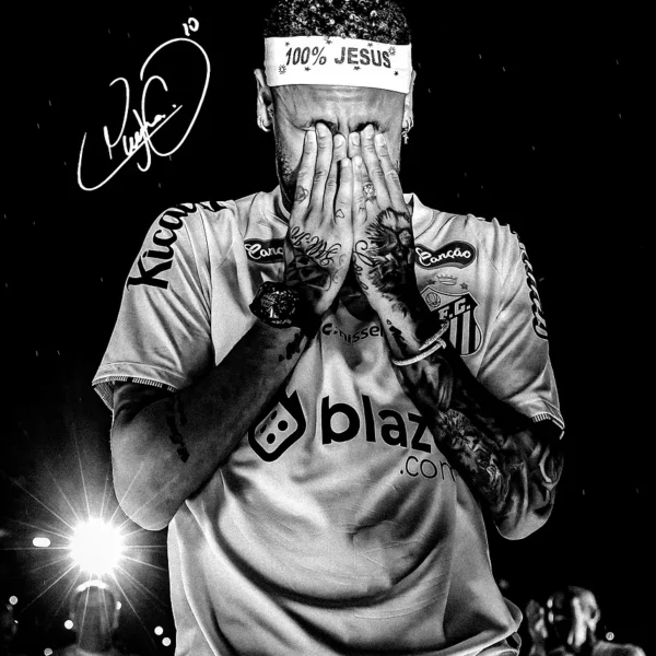 Neymar Jr with 100 Jesus headband