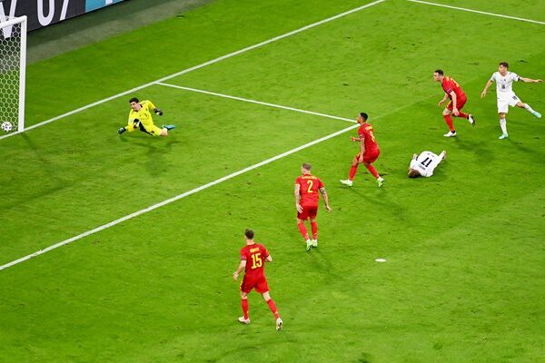 Nicolo Barella Italy scores v Belgium Quarter-final Euro 2020