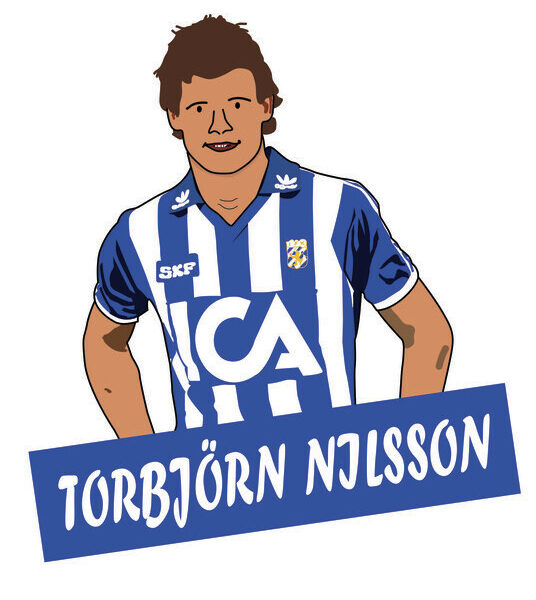 Torbjorn Nilsson — Retro Football Illustration Poster