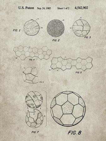 Soccer Ball Patent Print — Sandstone