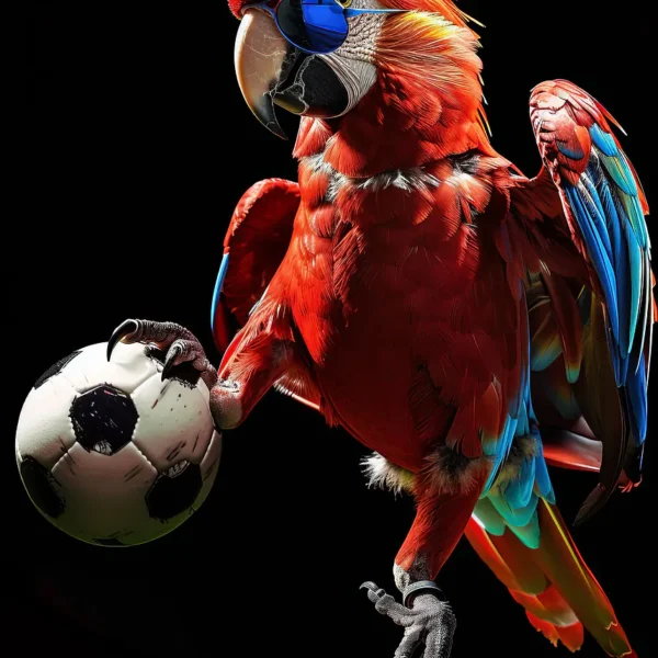 Parrot with Soccer Ball