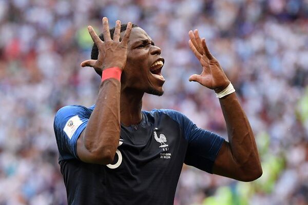 Paul Pogba France v Argentina Last 16 World Cup 2018