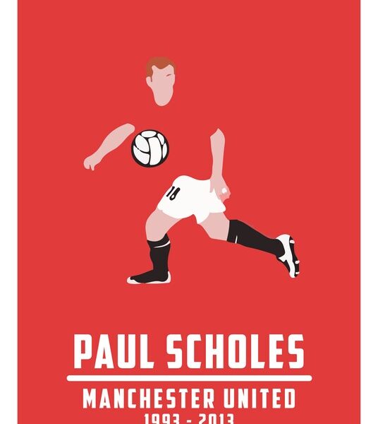 Paul Scholes — Manchester United Illustration Poster
