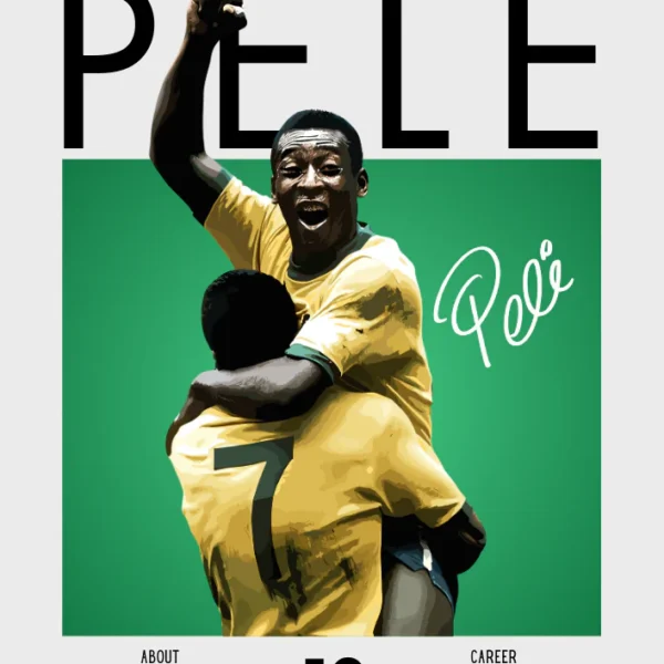 Pelé Poster – Legendary Brazil Football Icon Print