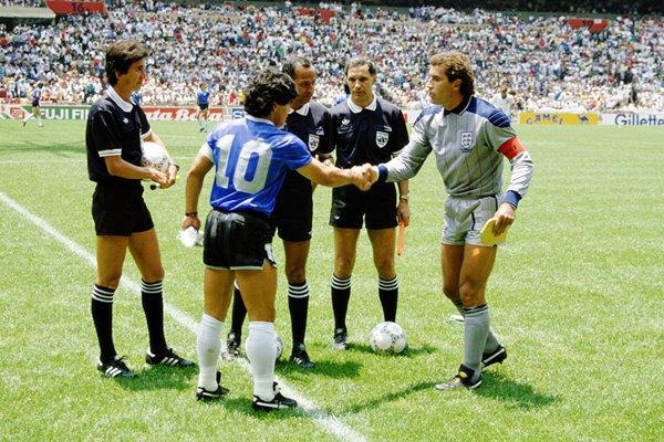 Peter Shilton and Maradona World Cup 1986