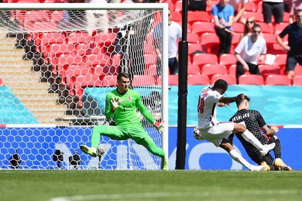 Raheem Sterling England scores v Croatia Euro 2020