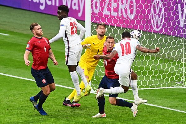 Raheem Sterling England scores v Czech Republic Wembley Euro 2020