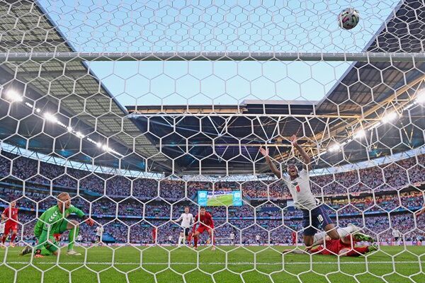 Raheem Stirling England forces Simon Kjaer own goal Denmark Euro 2020