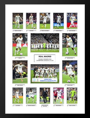 Real Madrid Double Winners Team Special Collage 2024