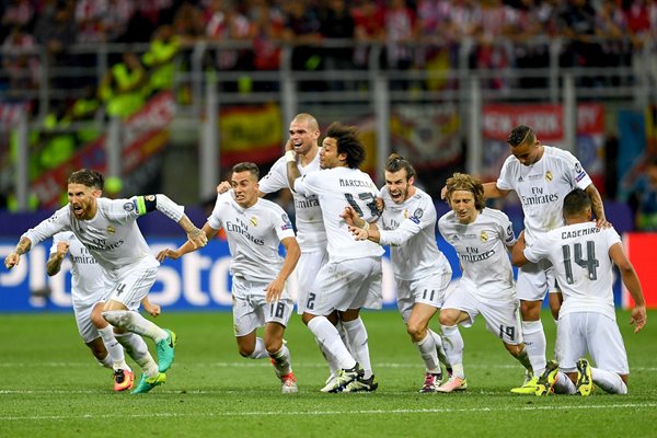 Real Madrid celebrate Champions League Victory 2016
