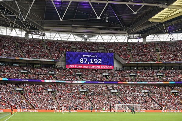 Record Crowd England v Germany Women's EURO Final Wembley 2022