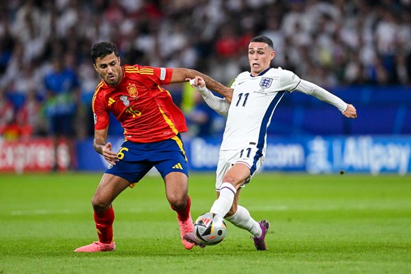 Rodri Spain v Phil Foden England Final Berlin EURO 2024