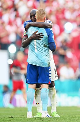 Romelu Lukaku Belgium & Kasper Schmeichel Denmark Euro 2020