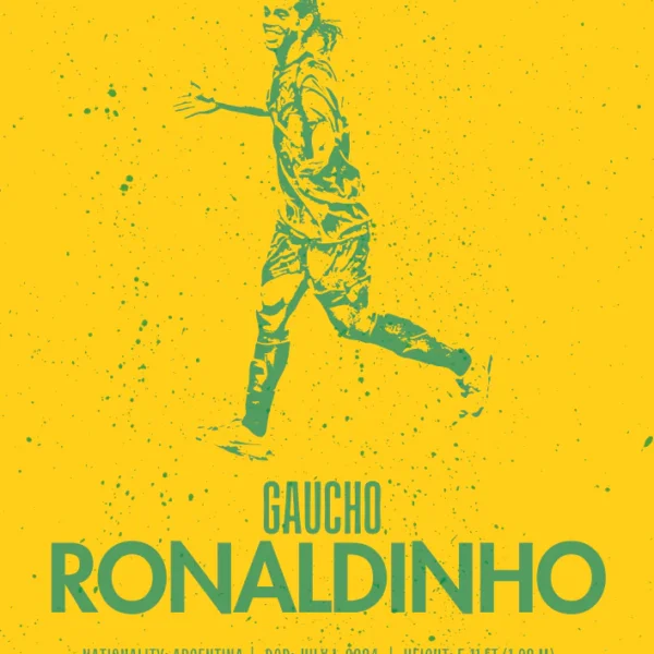 Ronaldinho Silhouette Print - Iconic Football Art