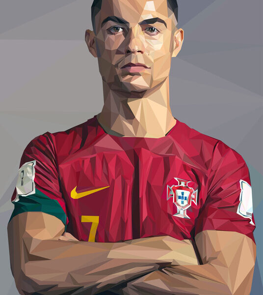 Ronaldo — Portugal Low-Poly Poster