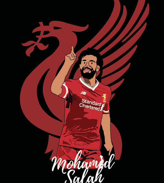Mohamed Salah — Liverpool Liver Bird Illustration Poster