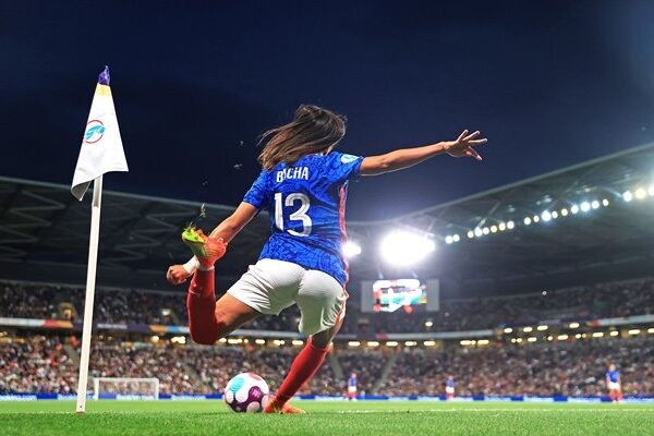 Selma Bacha France corner v Germany Semi Final Women's EURO 2022