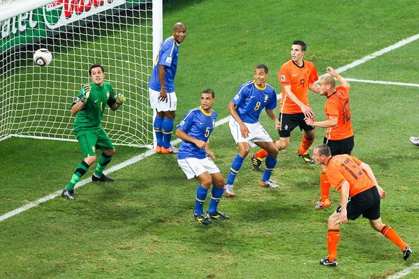 Sneijder's header v Brazil - World Cup 2010 Quarterfinals