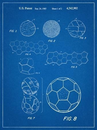Soccer Ball Design Patent Print — Chalkboard
