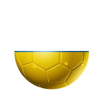 Ukraine Flag Soccer Ball Poster