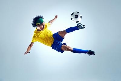 Brazil Striker — World Cup Action Poster (Edition II)