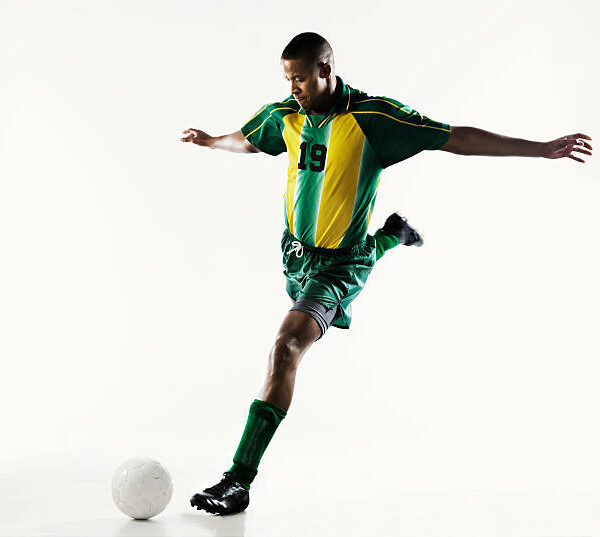 Soccer Player — Studio Action Poster