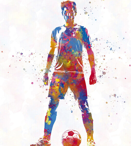 Ball Control — Watercolor Splatter Poster