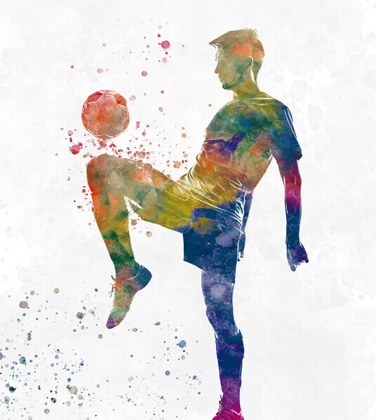 Ball Juggling — Watercolor Splatter Poster