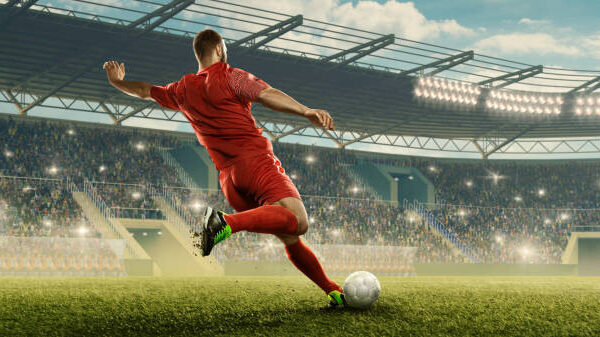 Stadium Strike — Red Kit Action Poster