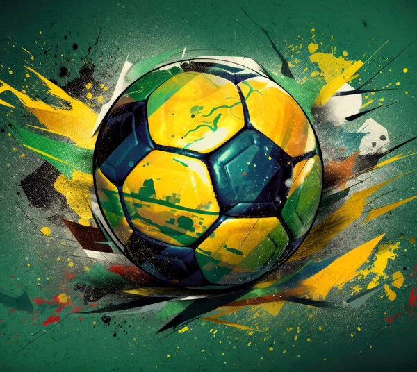 Graffiti Soccer Ball Poster