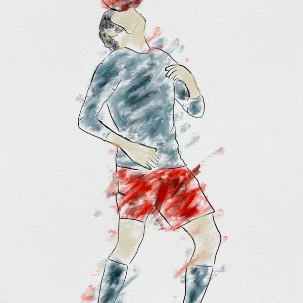 Soccer Player Watercolor 3