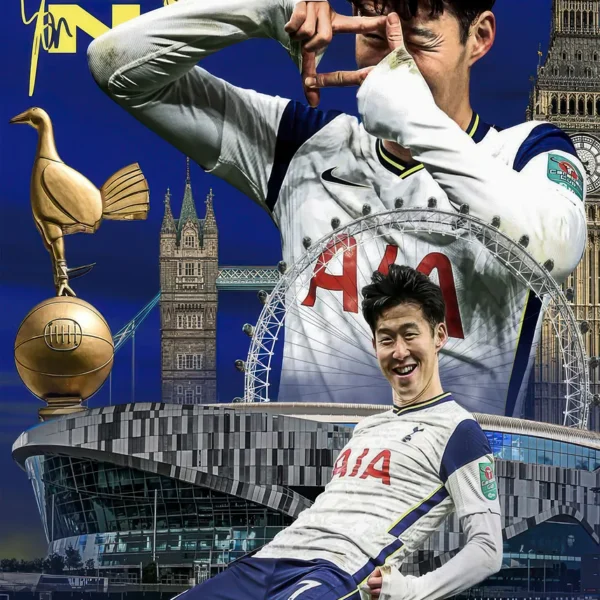 Son Heung-min Football Poster