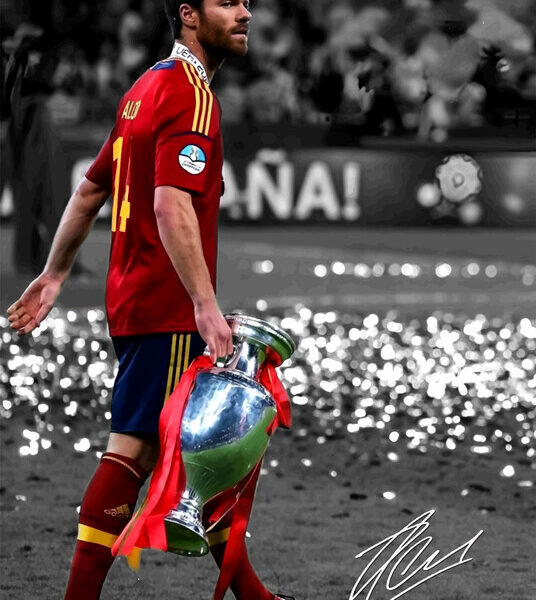 Xabi Alonso — Spain Euro Champion Poster