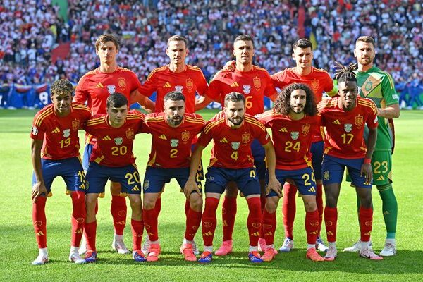 Spain team line up v Croatia Group B Berlin EURO 2024