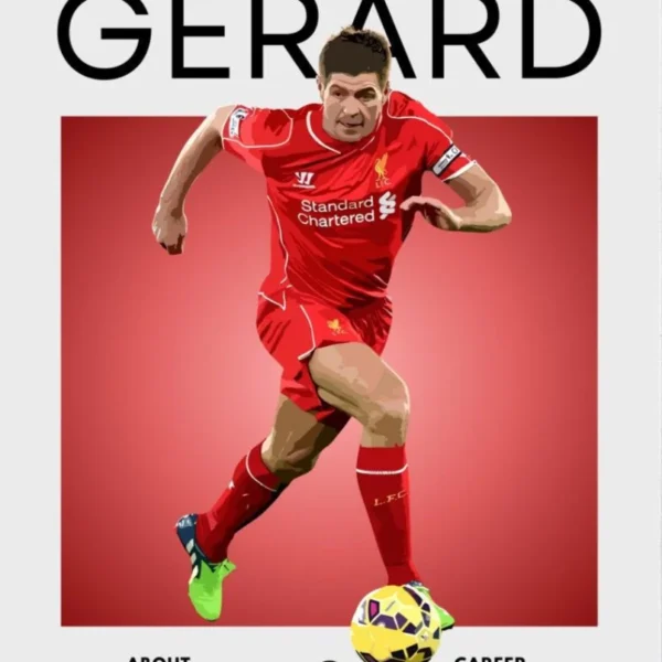 Steven Gerrard Poster – Liverpool Legend Football Print
