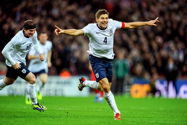 Steven Gerrard scores England v Poland Wembley 2013
