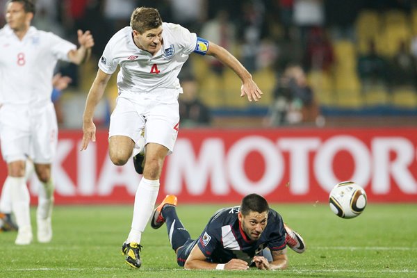 Steven Gerrard scores for England v USA