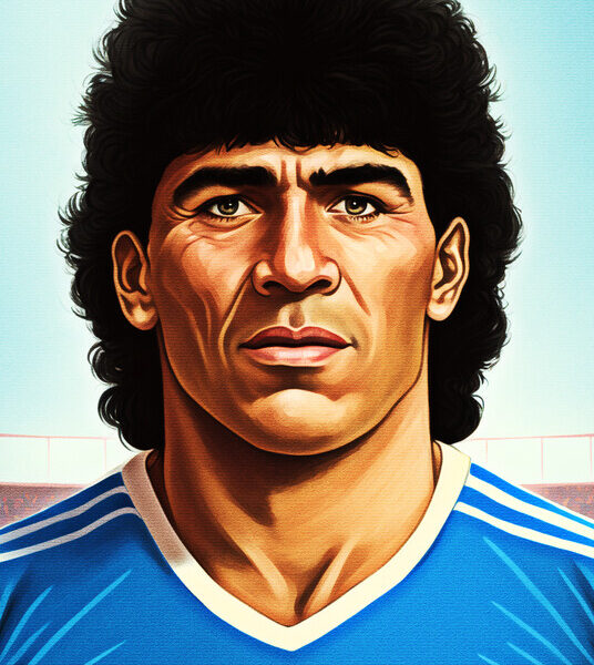 Maradona — Illustrated Portrait Poster