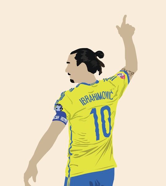 Zlatan Ibrahimovic — Sweden Illustration Poster