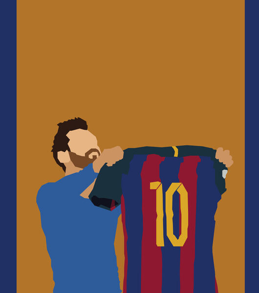Barcelona No.10 Jersey — Silhouette Poster